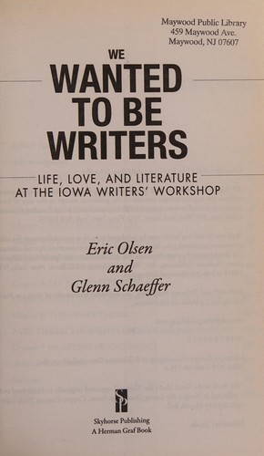 We Wanted to Be Writers
