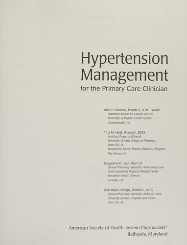 Hypertension Management for the Primary Care Clinician
