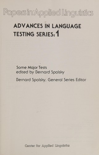 Some major tests