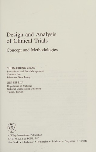 Design and Analysis of Clinical Trials