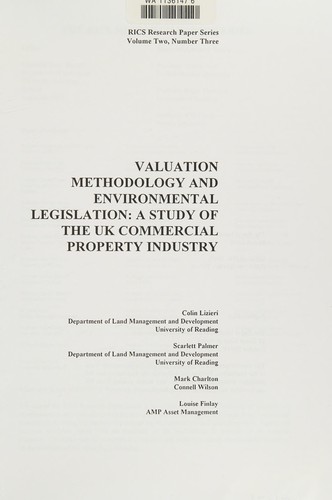 Valuation methodology and environmental legislation
