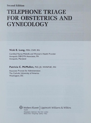 Telephone Triage for Obstetrics and Gynecology