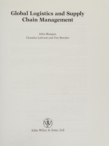 Global Logistics and Supply Chain Management