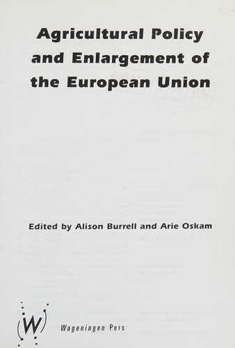Agricultural Policy and Enlargement of the European Union