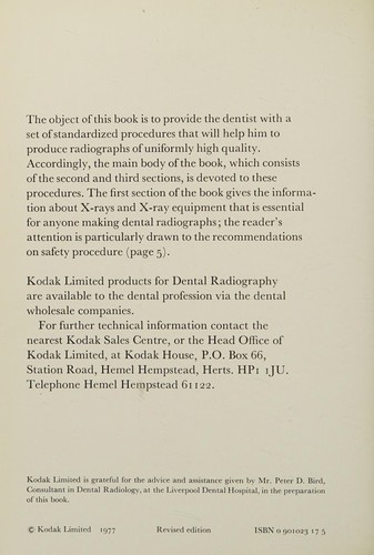 X-rays in dentistry
