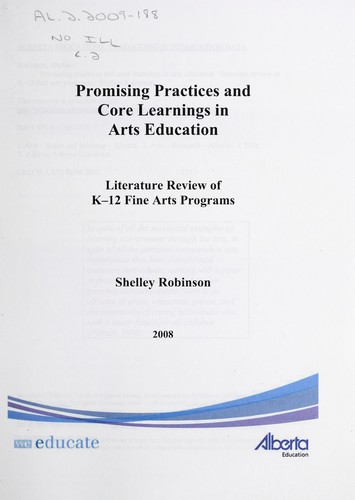 Promising practices and core learnings in arts education