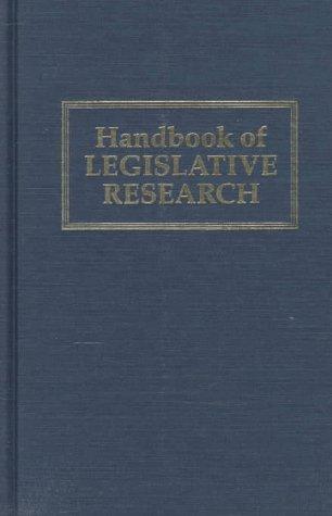 Handbook of legislative research