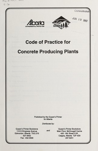 Code of Practice for Concrete Producing Plants