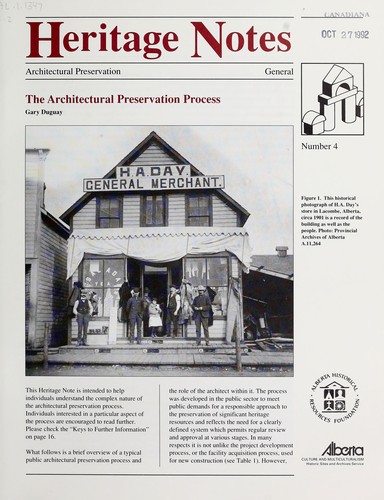 The Architectural Preservation Process