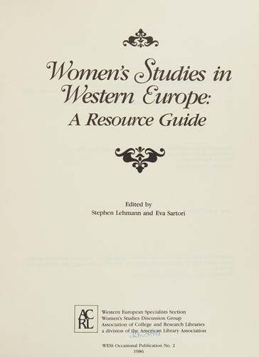 Women's Studies in Western Europe