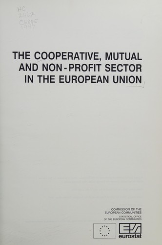 The Cooperative, Mutual and Non-Profit Sector in the European Union