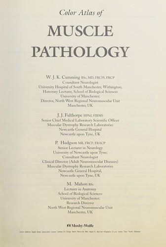 A color atlas of muscle pathology