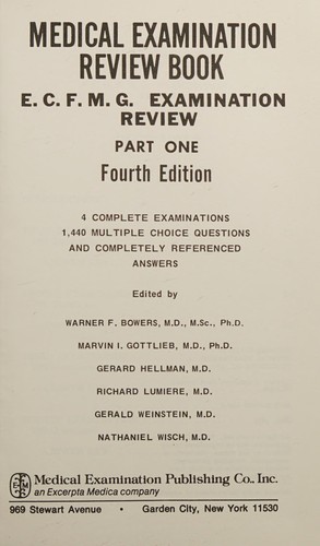 Medical examination review book: E.C.F.M.G. examination review