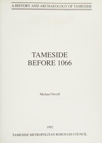 Tameside Before 1066