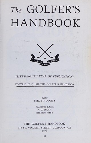 The golfer's handbook