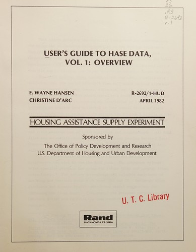 User's Guide to HASE Data