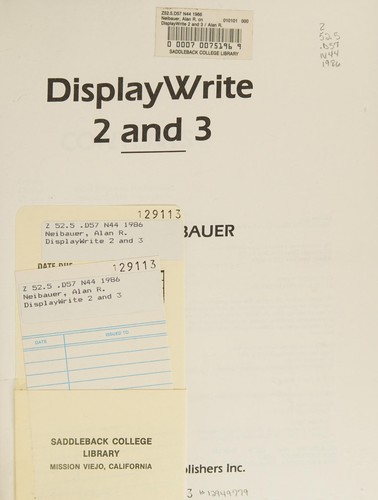 DisplayWrite 2 and 3