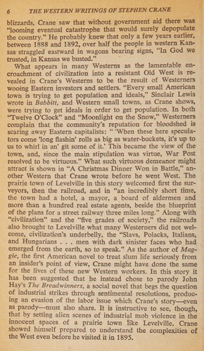 Crane, The Western Writings of Stephen