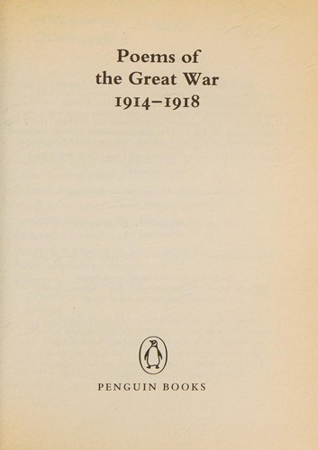 Poems of the Great War 1914-1918