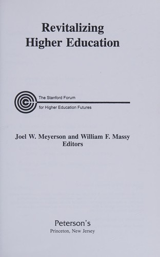 Revitalizing Higher Education