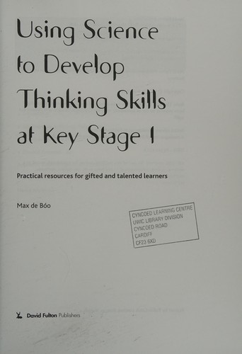 Using science to develop thinking skills at Key Stage 1