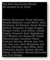 The Next Documenta Should Be Curated by an Artist