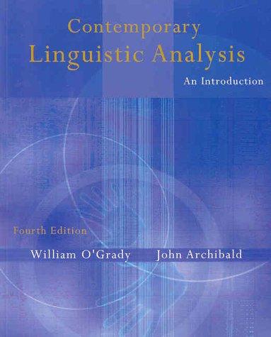 Contemporary linguistic analysis