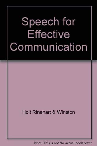 Speech for Effective Communication