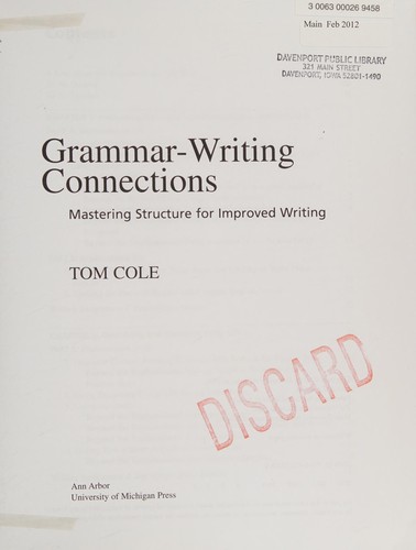 Grammar-writing Connections