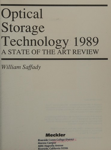 Optical storage technology 1989