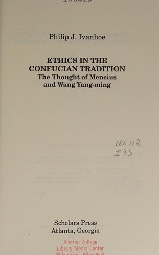 Ethics in the Confucian tradition