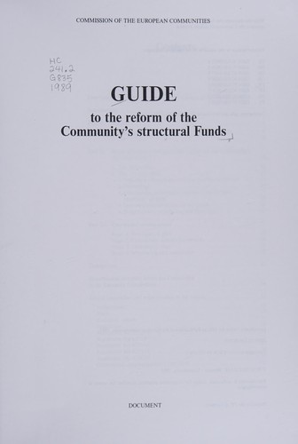 Guide to the reform of the community's structural funds