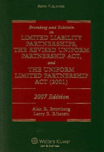 Bromberg and Ribstein on Partnership Llps, Rupa, and Upla, 2007