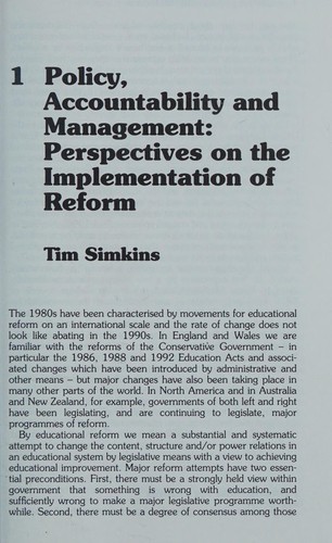 Implementing Educational Reform