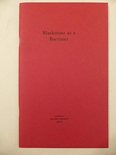 Blackstone as a Barrister