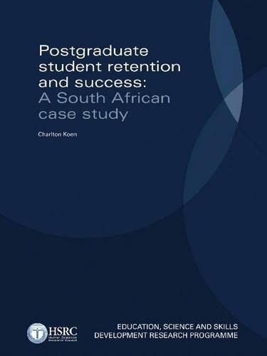 Postgraduate student retention and success