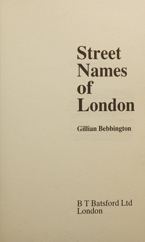 Street names of London