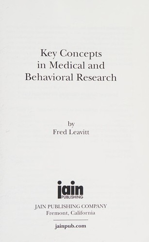 Key Concepts in Medical and Behavioral Research