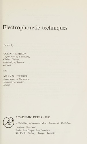 Electrophoretic Techniques
