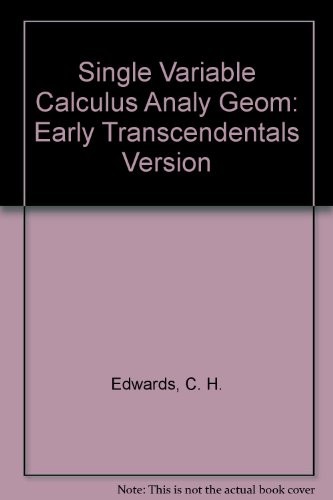Single-variable calculus with analytic geometry