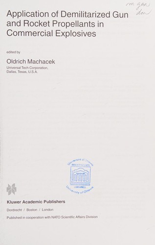Application of Demilitarized Gun and Rocket Propellants in Commercial Explosives