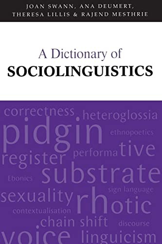 Dictionary of Sociolinguistics