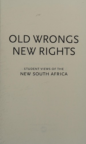 Old wrongs, new rights