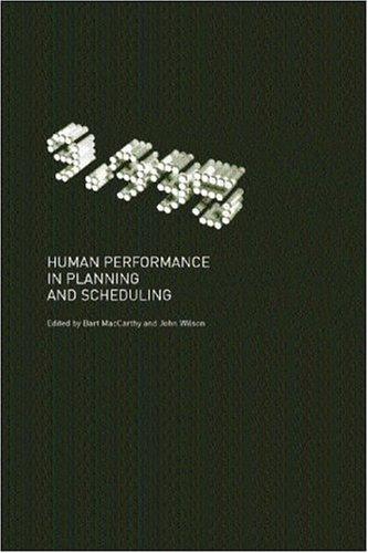 Human Performance in Planning and Scheduling