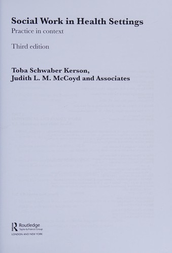 Social Work in Health Settings