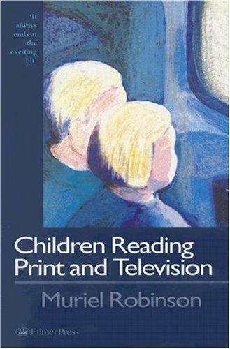 Children reading print and television