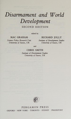 Disarmament and World Development