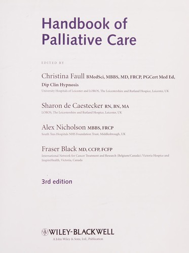 Handbook of palliative care