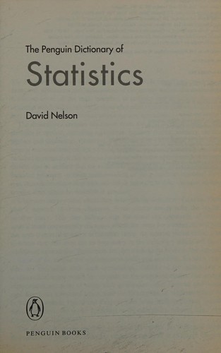 PENGUIN DICTIONARY OF STATISTICS