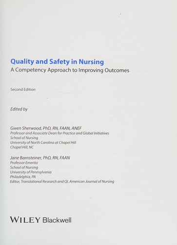 Quality and Safety in Nursing